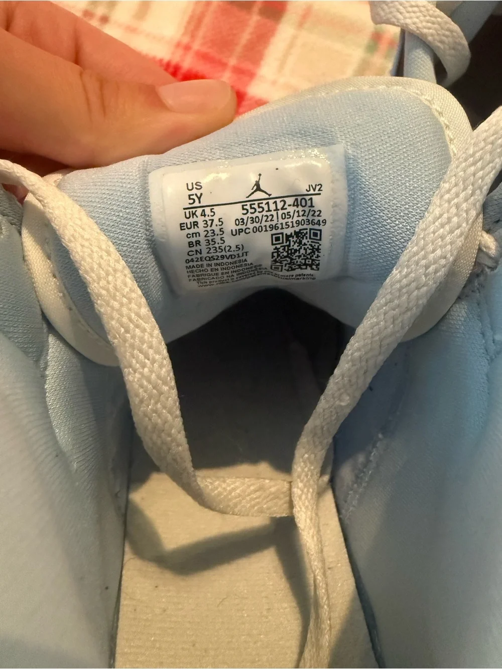 Nike Kids Light Blue, White & Black High-Top Sneakers